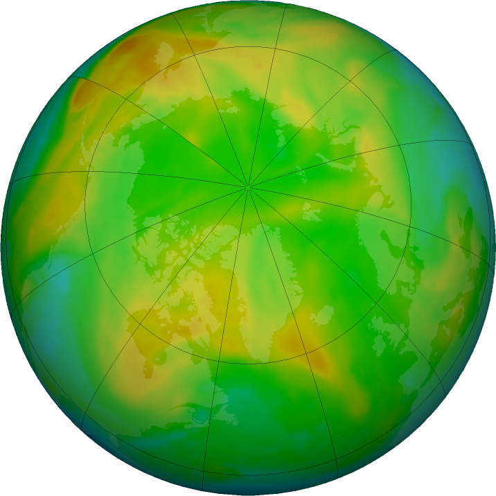 Arctic ozone map for 30 May 2020